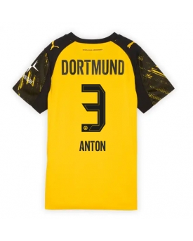 Billige Fotballdrakt Borussia Dortmund Waldemar Anton #3 Replika Hjemmedrakt Dame 2025-26 Kortermet Billige Fotballdrakt Borussia Dortmund Waldemar Anton #3 Replika Hjemmedrakt Dame 2025-26 Kortermet